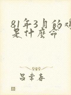 81年3月的鸡是什么命