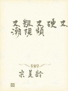 又粗又硬又爽高潮视频