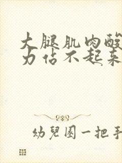 大腿肌肉酸痛无力站不起来怎么办