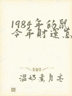 1984年的鼠今年财运怎么样