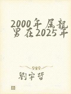 2000年属龙男在2025年运势封面