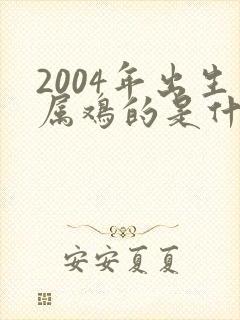 2004年出生属鸡的是什么命封面