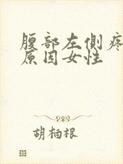 腹部左侧疼痛的原因女性