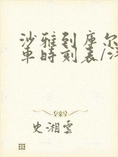 沙雅到库尔勒汽车时刻表/汽车票查询封面