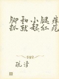 脚和小腿痒,一抓就起红疙瘩,越抓越痒