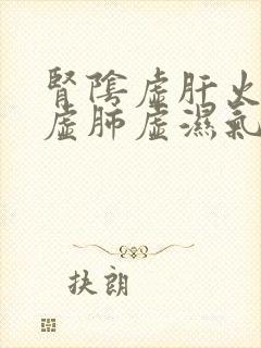 肾阴虚肝火旺脾虚肺虚湿气重