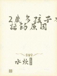 2岁多孩子不说话的原因封面