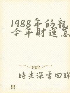 1988年的龙今年财运怎么样