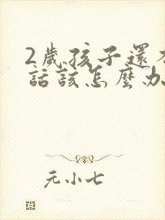 2岁孩子还不说话该怎么办