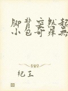 脚背突然起很多小包奇痒无比