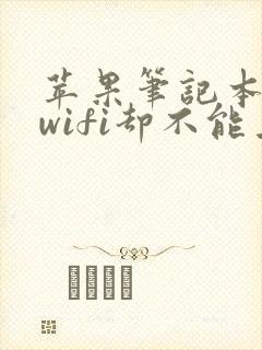 苹果笔记本连上wifi却不能上网