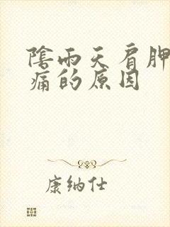 阴雨天肩胛骨酸痛的原因