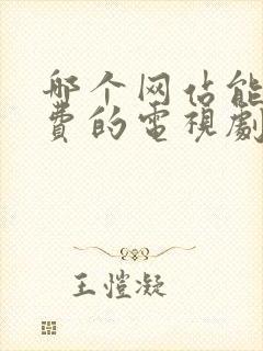 哪个网站能看免费的电视剧