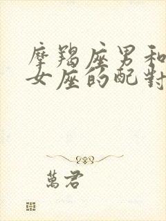 摩羯座男和白羊女座的配对指数