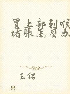 胃上部到喉咙处堵胀怎么办