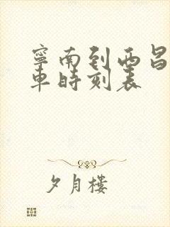 宁南到西昌的汽车时刻表