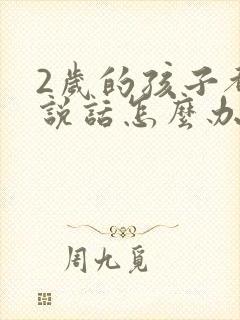 2岁的孩子都不说话怎么办封面