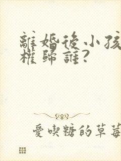 离婚后小孩抚养权归谁?