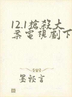 12.1枪杀大案电视剧下载