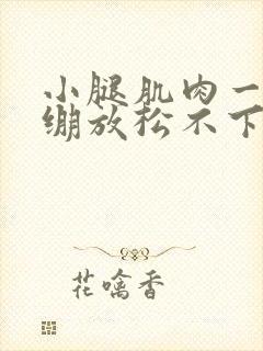 小腿肌肉一直紧绷放松不下来封面