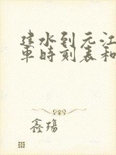 建水到元江的汽车时刻表和票价封面