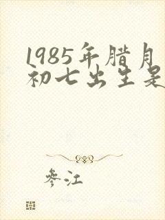 1985年腊月初七出生是什么命