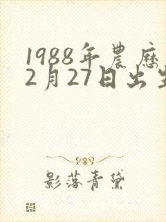 1988年农历2月27日出生男命