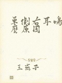 单侧右耳鸣是什么原因封面