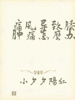 痛风导致膝关节肿痛怎么办