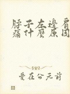 脖子左边肩膀疼痛什么原因引起的