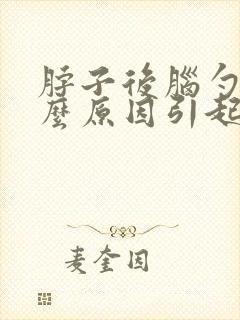 脖子后脑勺痛什么原因引起的