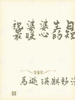 祝婆婆生日快乐最暖心的短句子