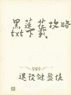 黑莲花攻略手册txt下载