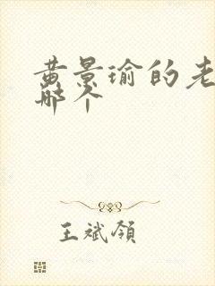 黄景瑜的老婆是哪个