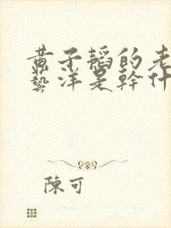 黄子韬的老婆徐艺洋是干什么的