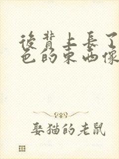 后背上长了个黑色的东西像黑痣一样