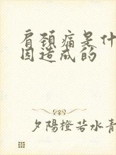 肩颈痛是什么原因造成的封面