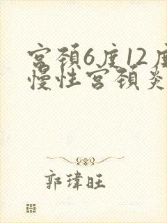 宫颈6度12度慢性宫颈炎