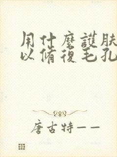 用什么护肤品可以修复毛孔粗大封面