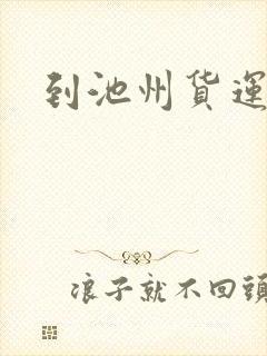 到池州货运专线封面