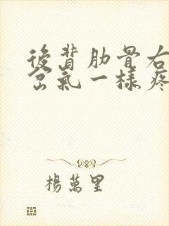 后背肋骨右侧像岔气一样疼怎么回事