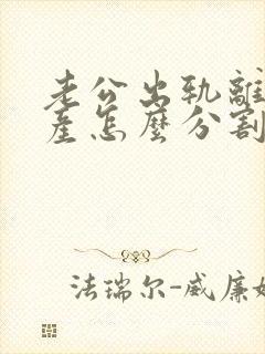 老公出轨离婚财产怎么分割封面