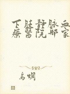 下肢静脉血栓治疗医院哪家好