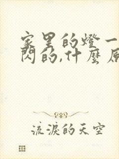 家里的灯一闪一闪的,什么原因?