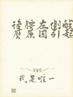 后腰左侧酸痛什么原因引起的女性