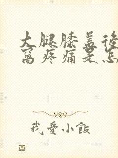 大腿膝盖后面的窝疼痛是怎么回事封面