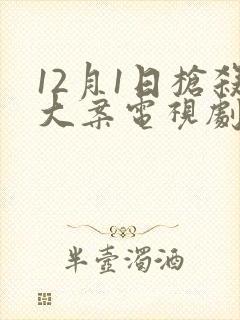 12月1日枪杀大案电视剧