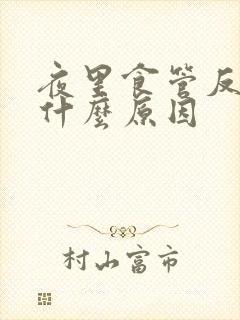 夜里食管反流是什么原因