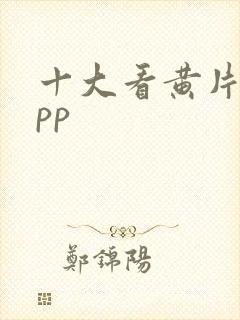 十大看黄片的app