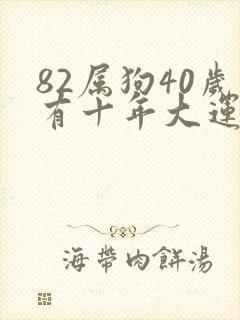 82属狗40岁有十年大运封面